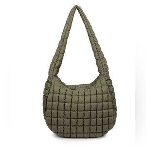 Urban Expressions Tamsin Quilted Puffer Tote Bag Green